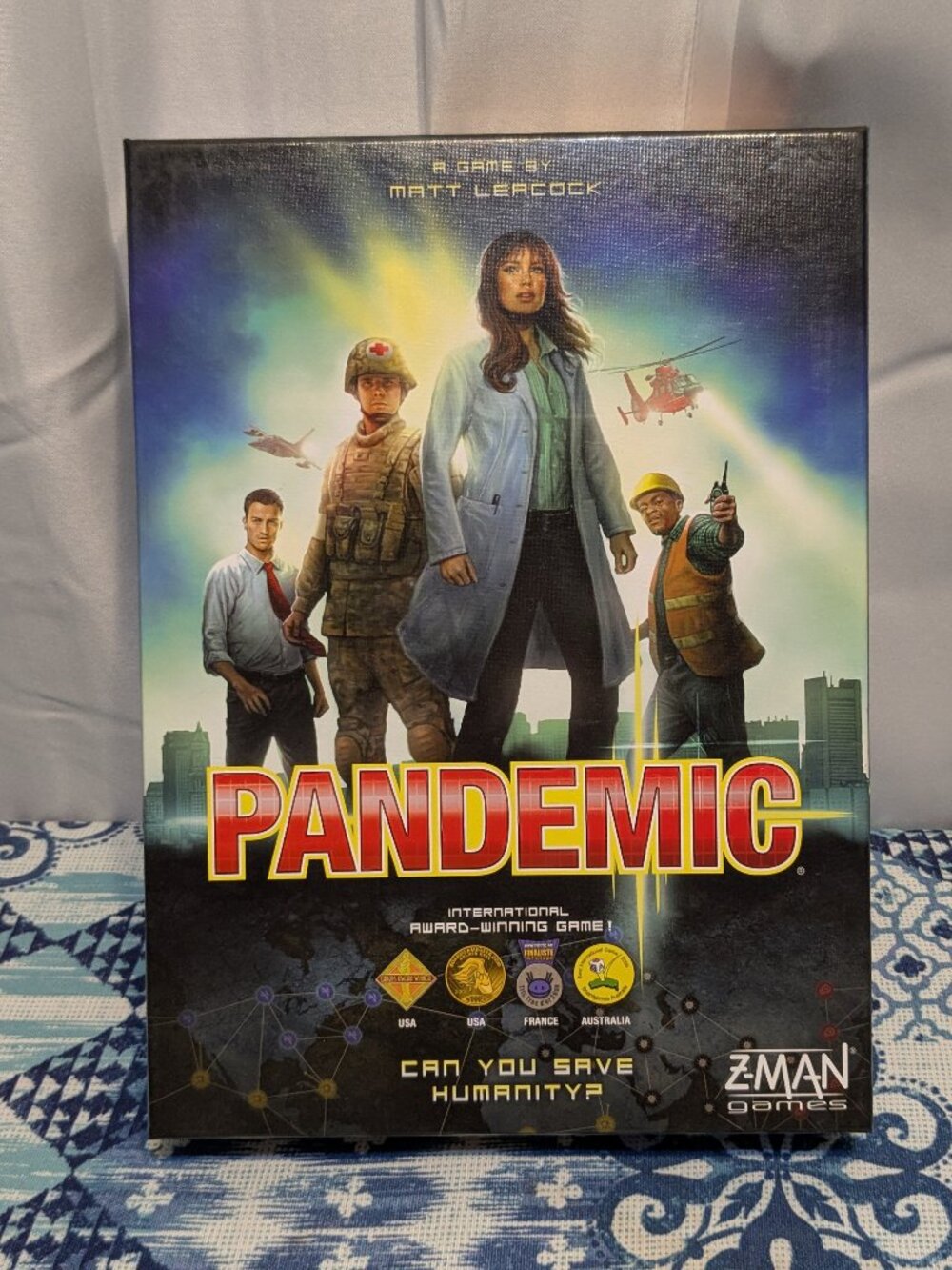 Z-Man Games Pandemic Board Game COMPLETE Can You Save Humanity Matt Leacock 2013